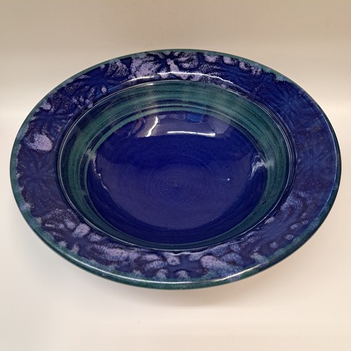 #260240 Bowl Cobalt & Moss 12x4 $32 at Hunter Wolff Gallery